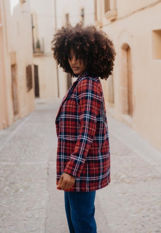 Chaqueta Cuadros Leopardas ANIMOSA