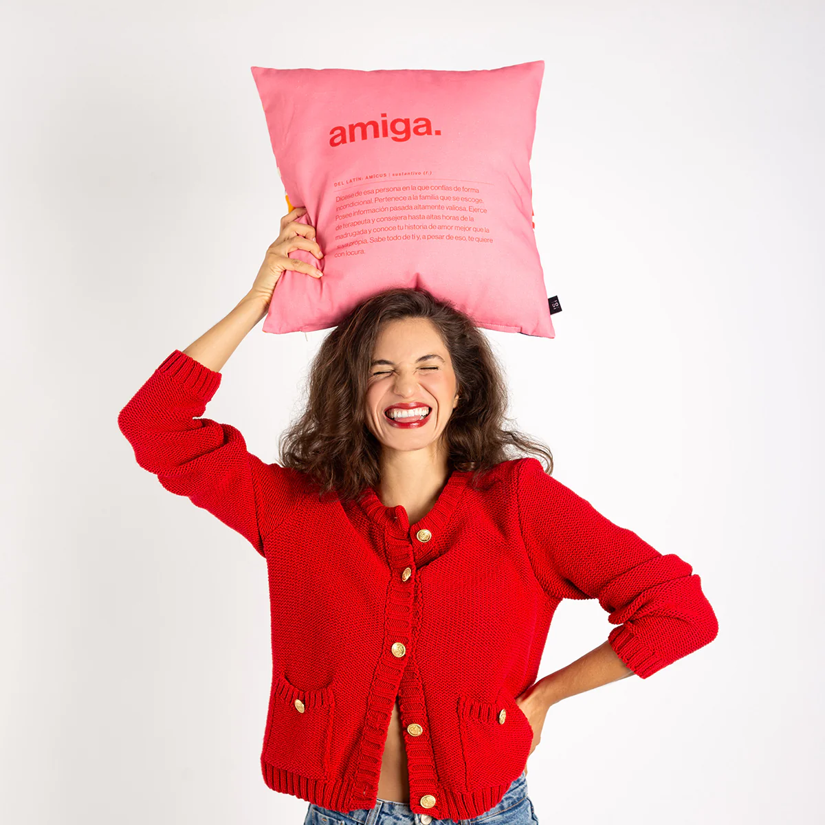 Funda de cojín "Amiga" Definición WEAREUO