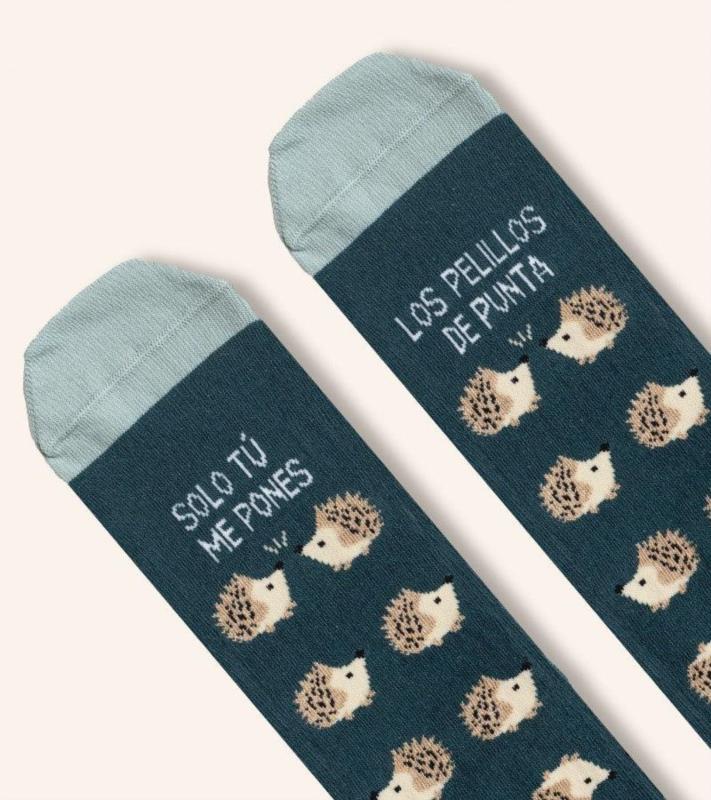 Calcetines "Me pones los pelillos de punta" Azul WEAREUO