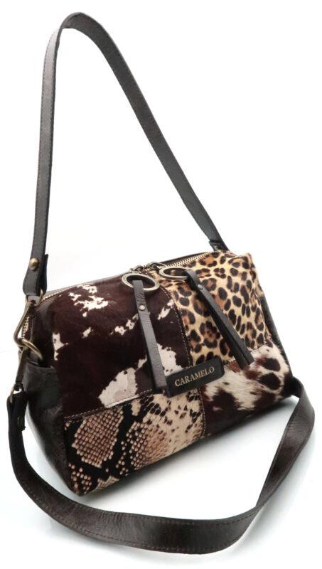 BOLSO PIEL RUSTIK/PACTWORK PRINT ANIMAL DE CARAMELO BY FERCHI