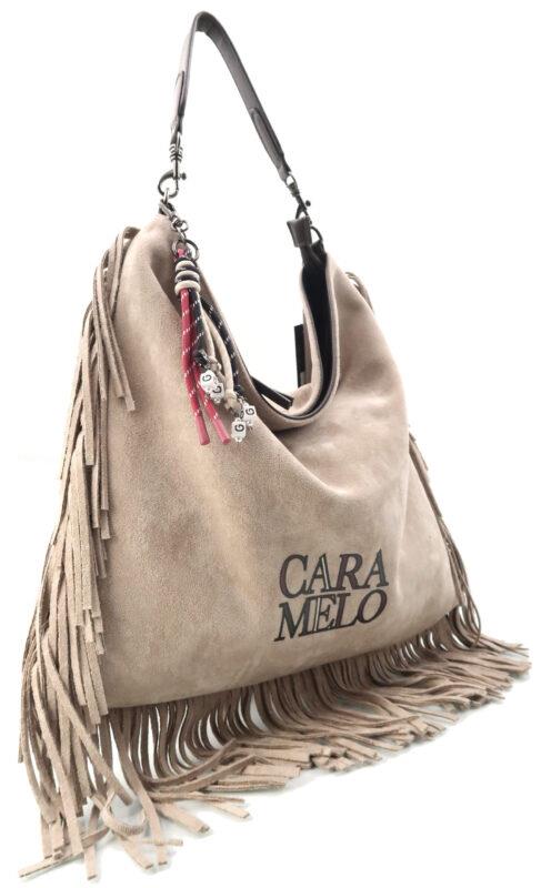 BOLSO ANTELINA FLECOS BEIGE DE CARAMELO BY FERCHI DE LA COLECCION ROCIO