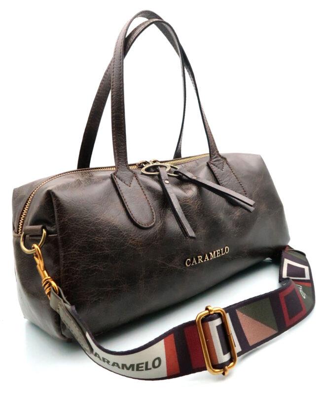 BOLSO PIEL RUSTIK MARRÓN DE CARAMELO BY FERCHI DE LA COLECCION PIPER