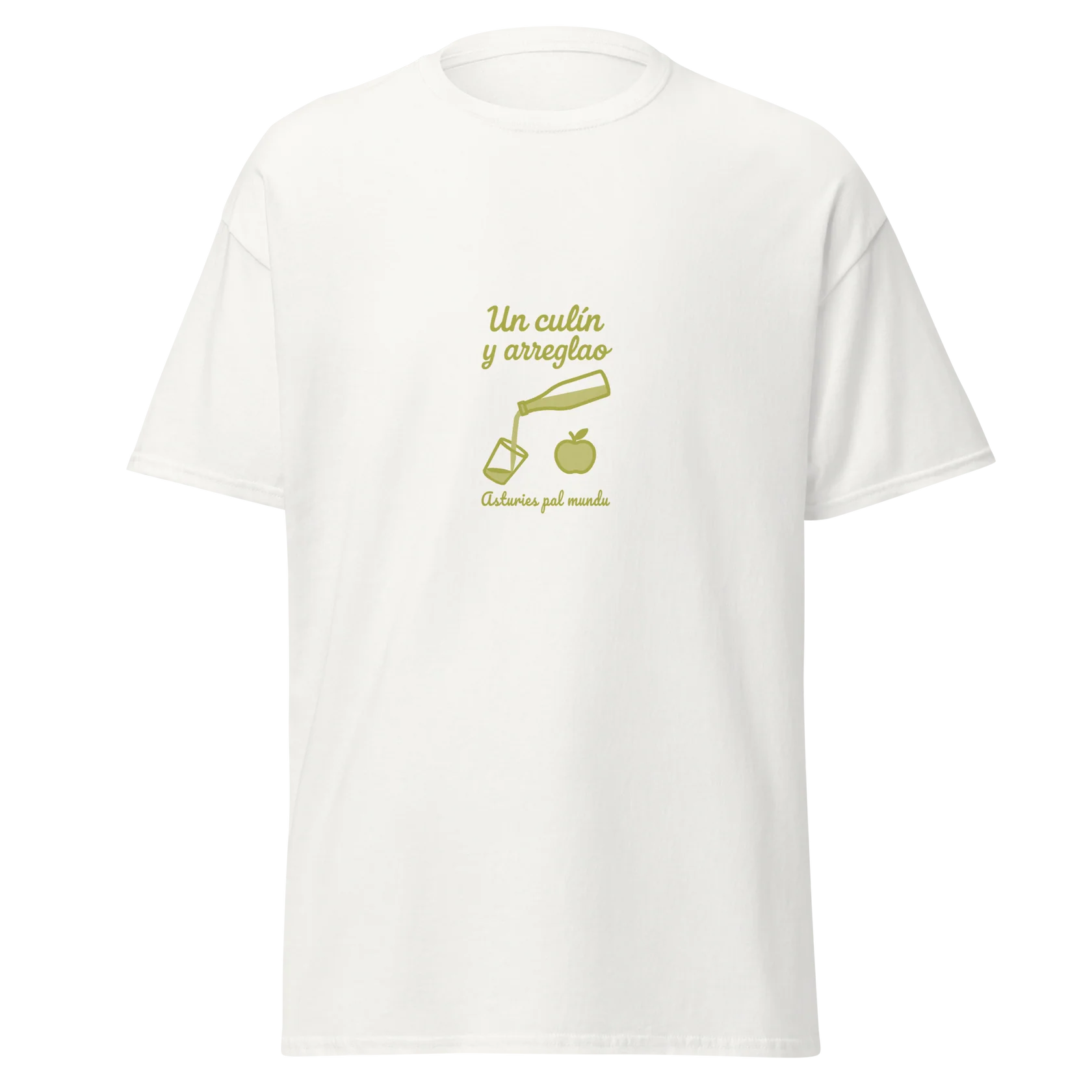Camiseta un culin y arreglao verde  ASTURIES PAL MUNDU