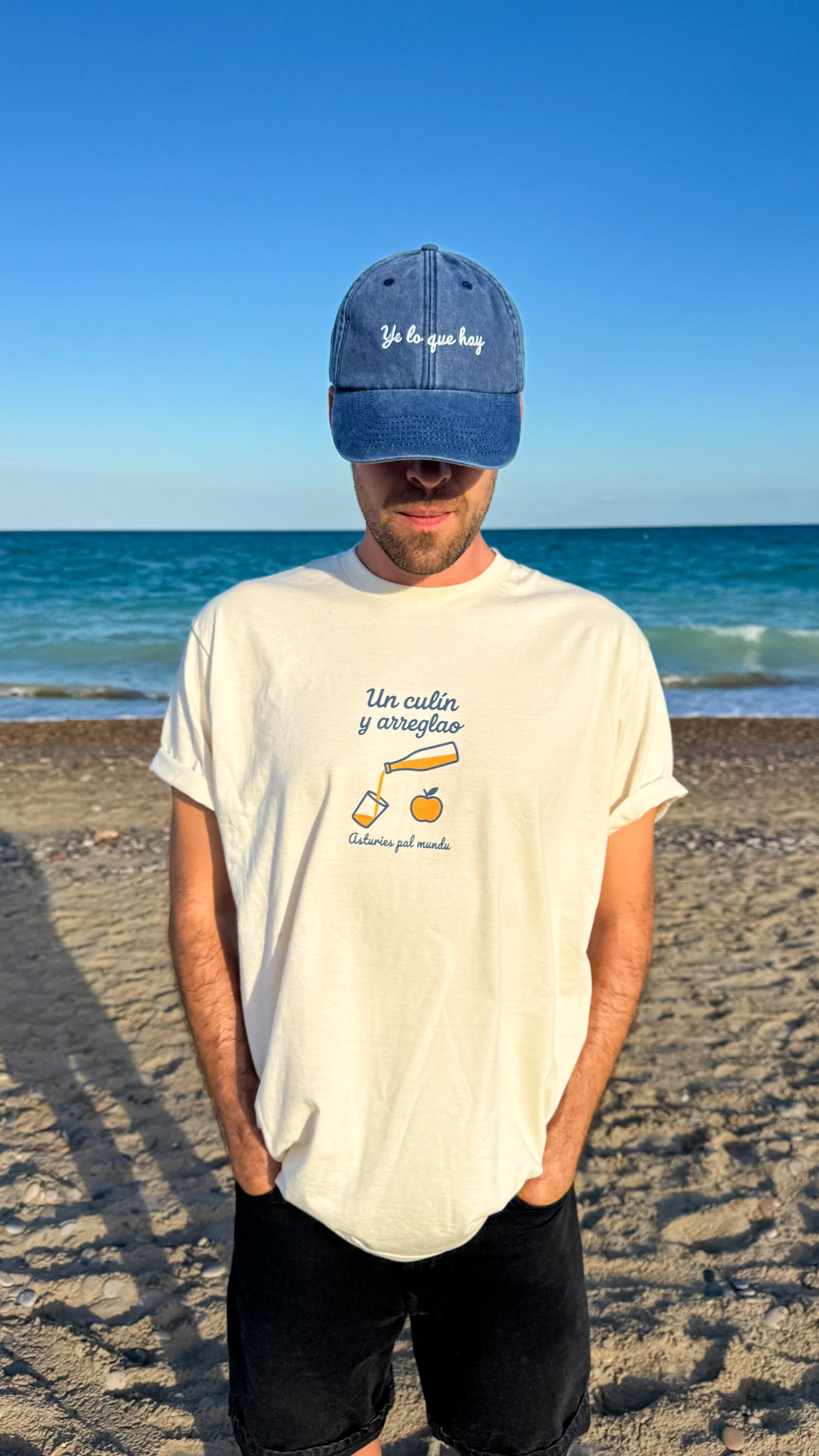Camiseta un culin y arreglao azul y amarilla ASTURIES PAL MUNDU