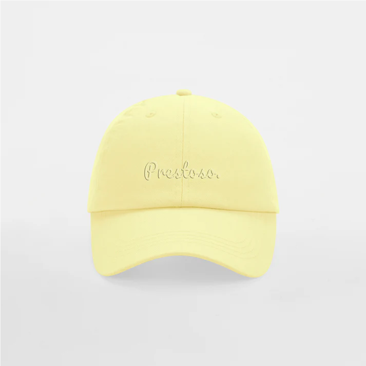 Gorra amarilla edición especial "pal veranín: prestoso" ASTURIES PAL MUNDU