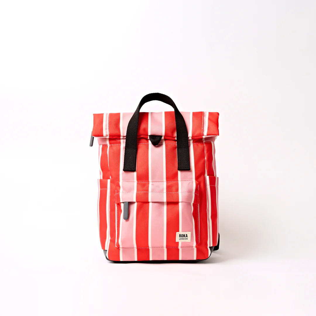 Canfield Roll Top Backpack in Seaside Stripe ROKA