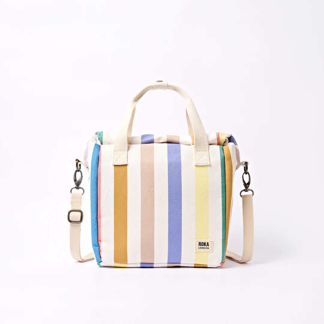 Hampstead Lunch Bag in Pastel Multi Stripe ROKA