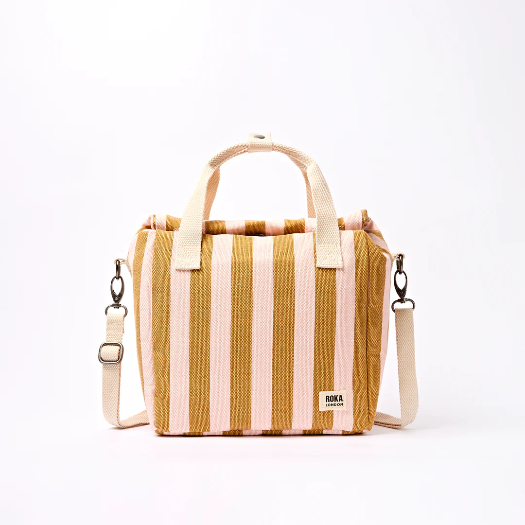 Hampstead Lunch Bag in Rose Gold Stripe roka