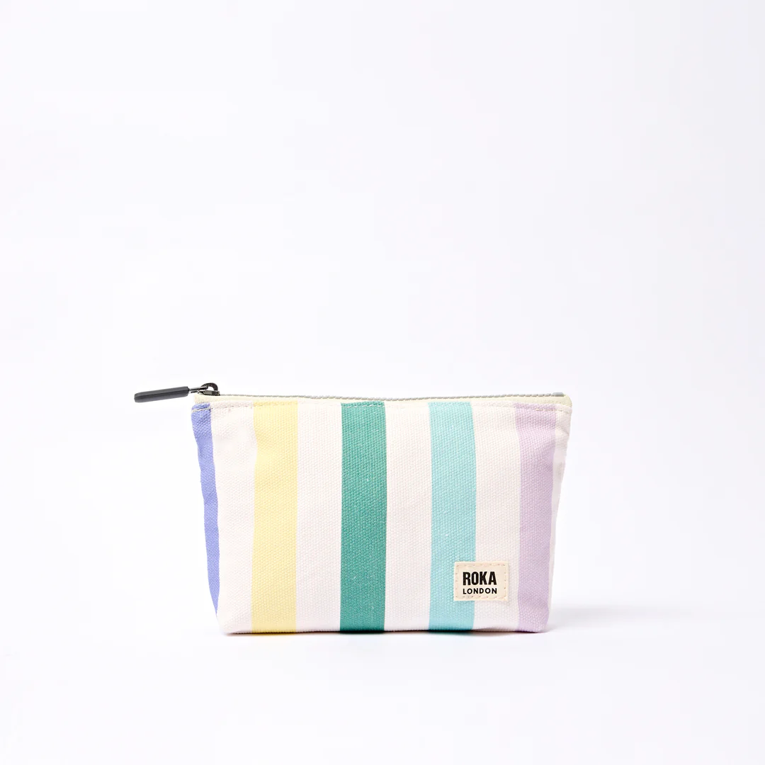 Maida Vale Pouch in Pastel Multi Stripe MEDIUM