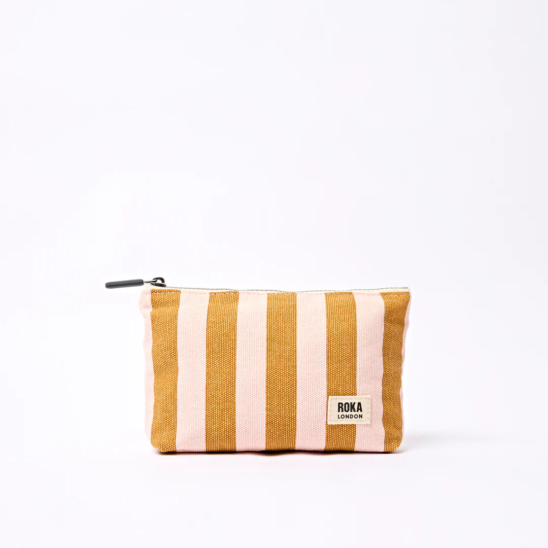 Maida Vale Pouch in Rose Gold Stripe SMALL ROKA