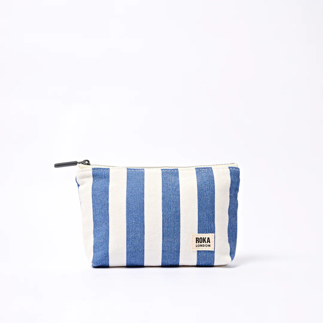 MAIDA VALE COTTON CANVAS DENIM STRIPE MEDIUM ROKA LONDON