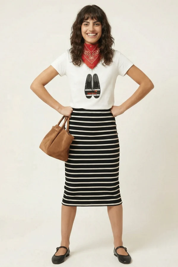 Camiseta blanca con bailarinas bordadas Lolitas&L