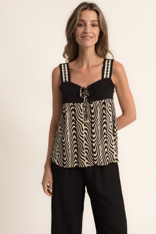 BLUSA TIRANTES COMBINADA DE CMS LOVE