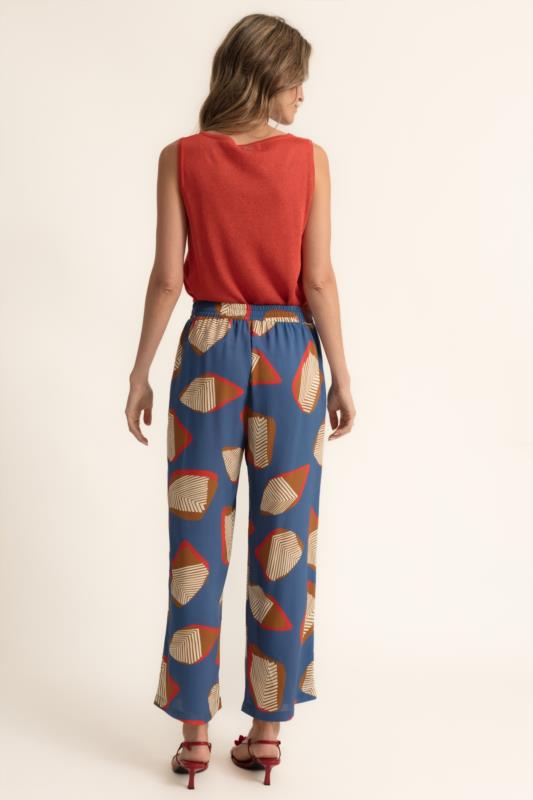 PANTALÓN HERMINIA RECTO ESTAMPADO ÉTNICO DE CMS LOVE