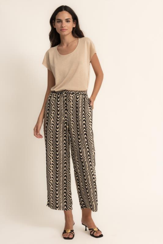 PANTALÓN KALLIE RECTO ESTAMPADO ONDAS DE CMS LOVE
